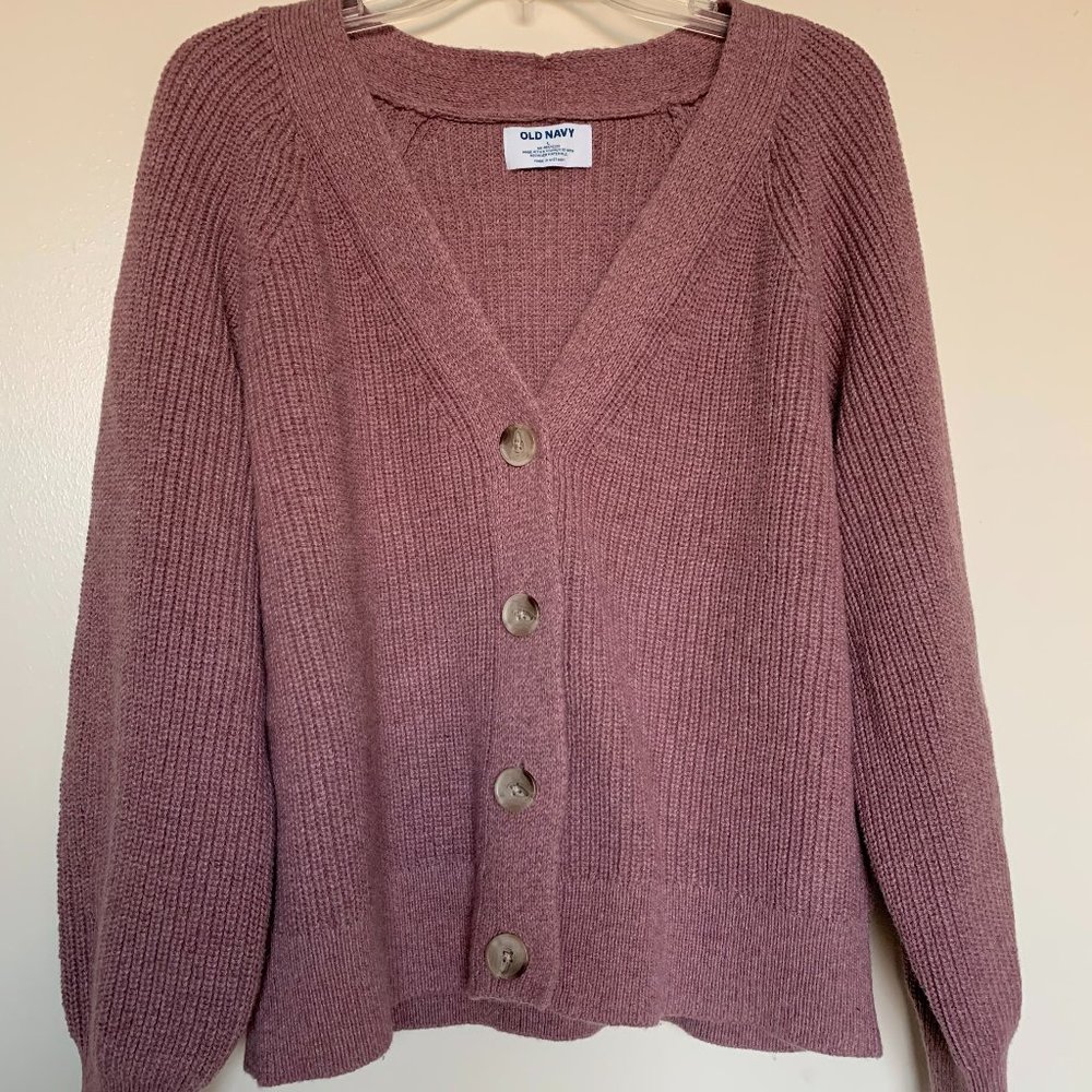 Old Navy mauve cardigan sweater
